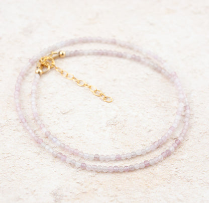 Dainty Rose Quartz Gemstone Necklace