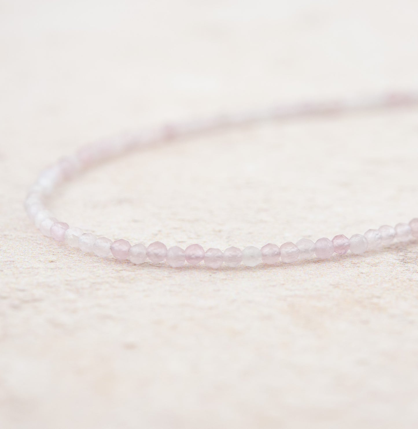 Dainty Rose Quartz Gemstone Necklace