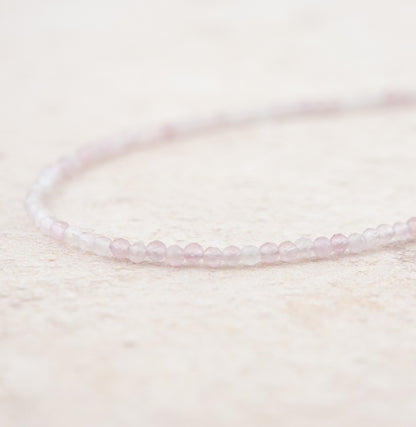 Dainty Rose Quartz Gemstone Necklace