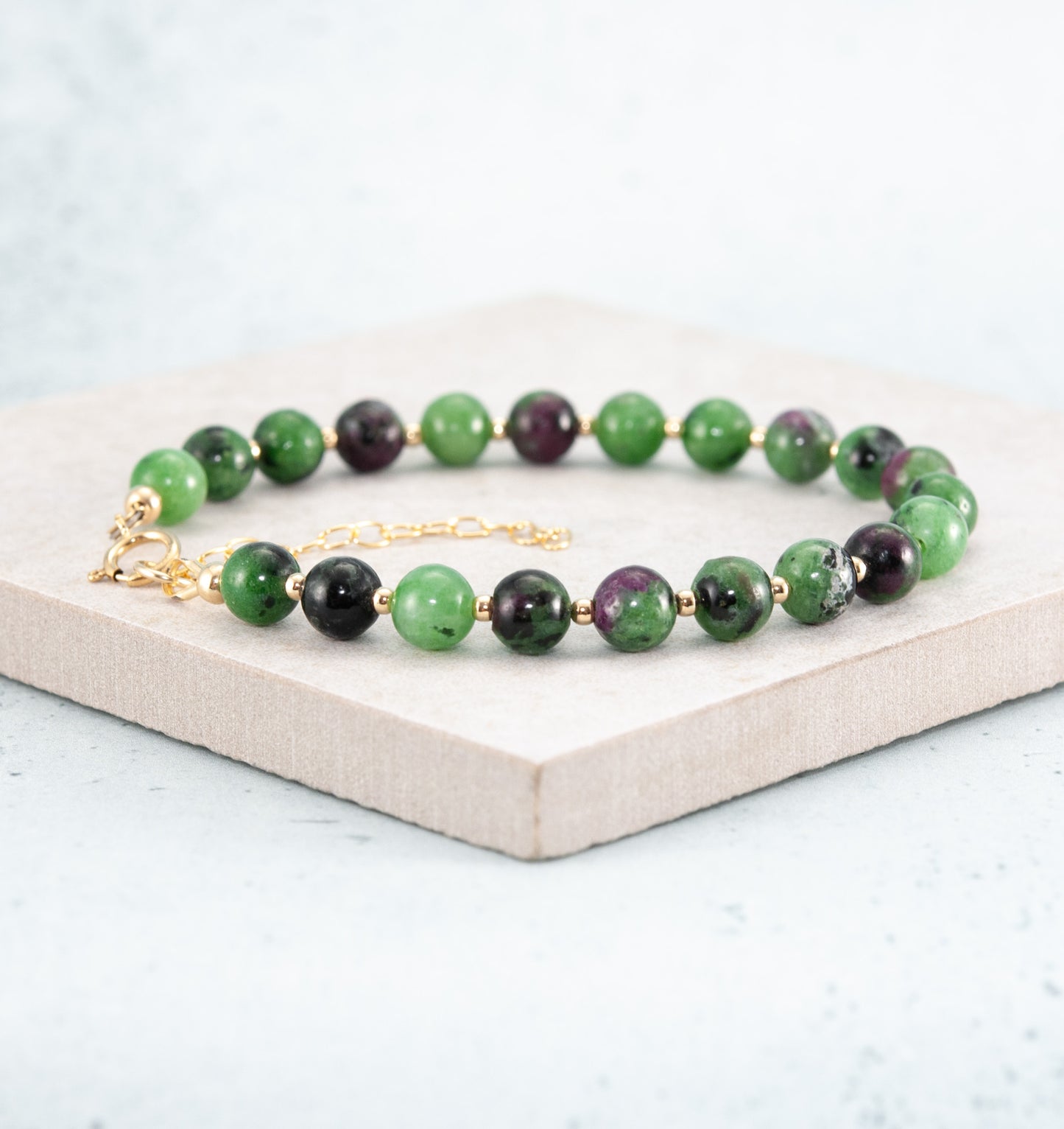 Ruby Zoisite Gemstone Bracelet