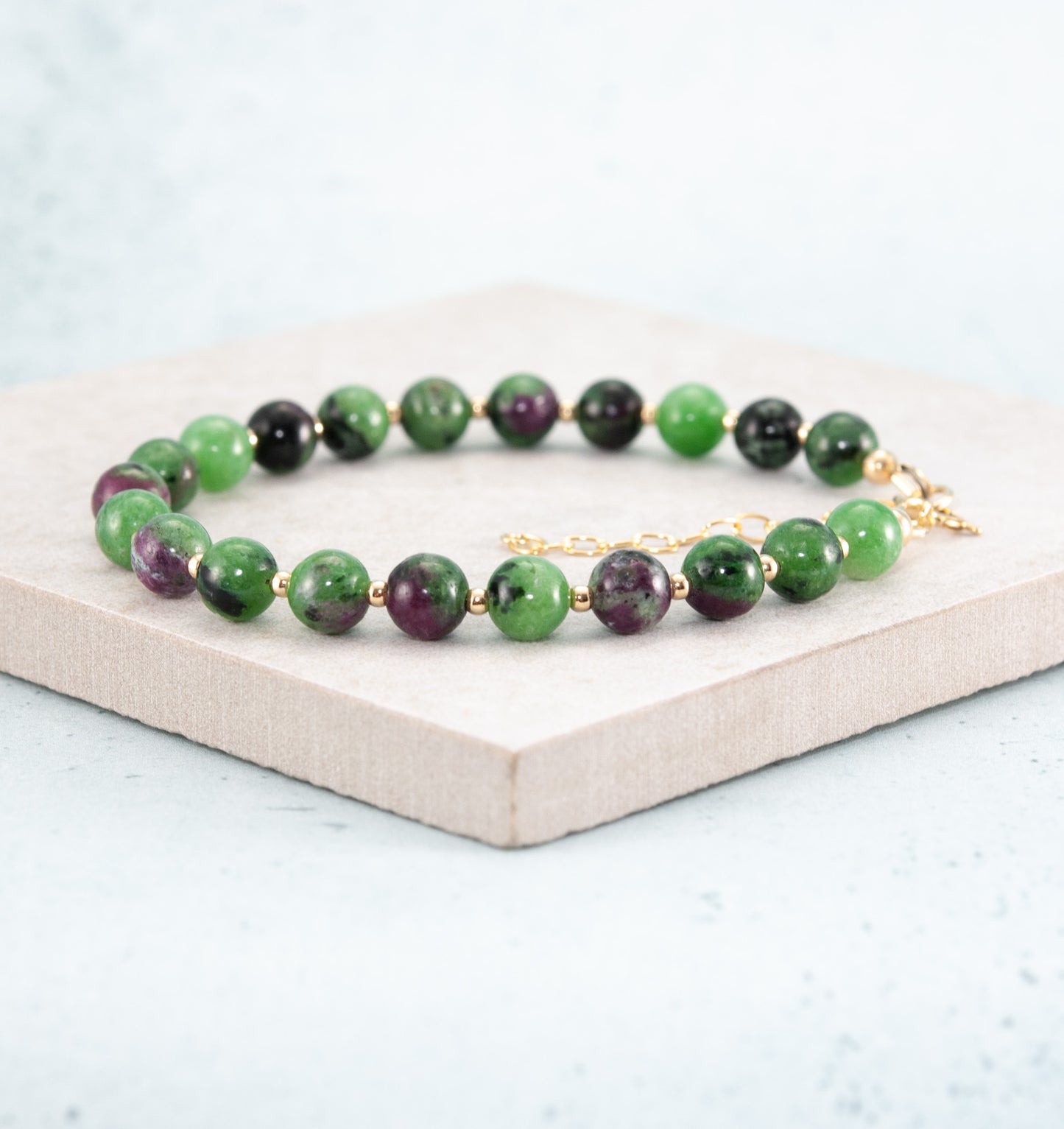 Ruby Zoisite Gemstone Bracelet