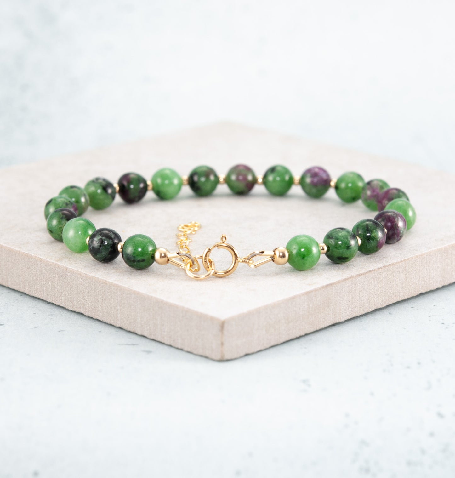 Ruby Zoisite Gemstone Bracelet