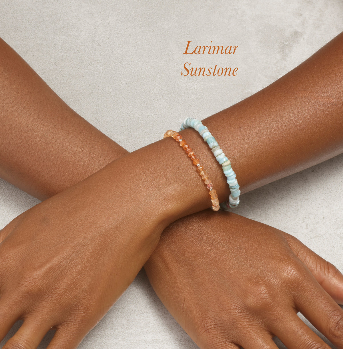 Larimar Heishi Bead Bracelet