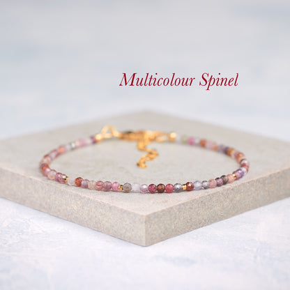 Multicolour Spinel Dainty Gemstone Bracelet