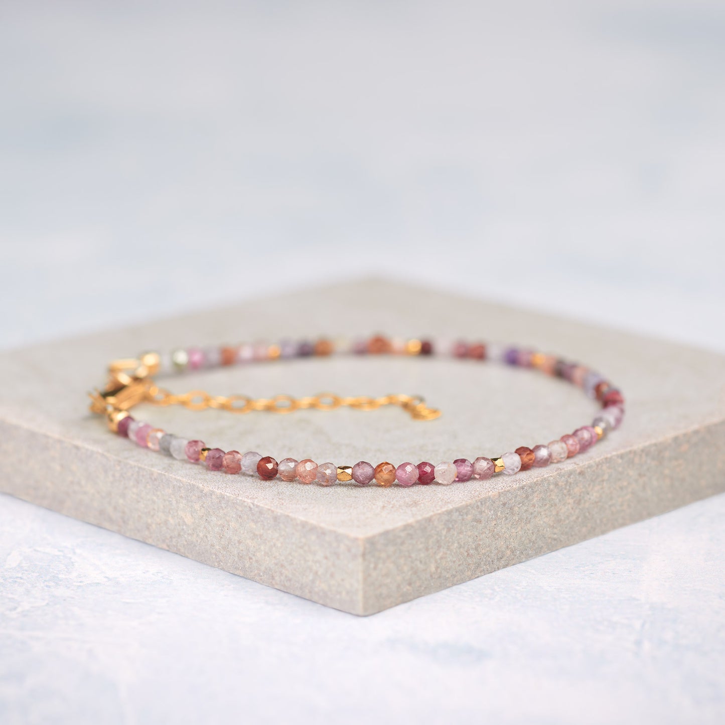 Multicolour Spinel Dainty Gemstone Bracelet
