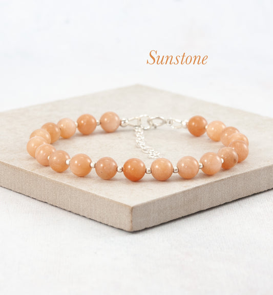 Sunstone Gemstone Bracelet