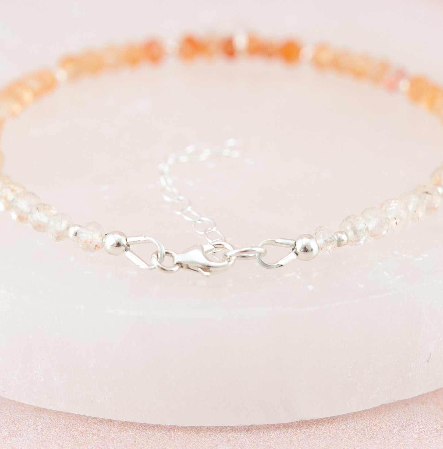 Oregon Sunstone & Sun Charm Bracelet (AA Grade Gemstones)