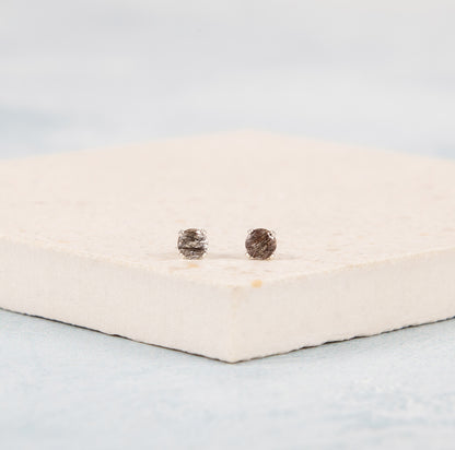 Tourmalinated Quartz Gemstone Stud Earrings