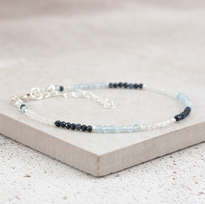 Dainty Three Birthstone Bracelet (14k Gold Fill)