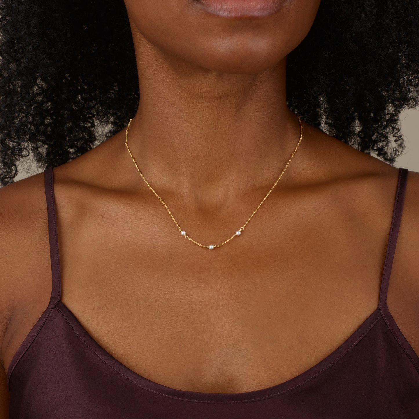 Dainty Pearl Trio & Gold Fill / Sterling Silver Necklace