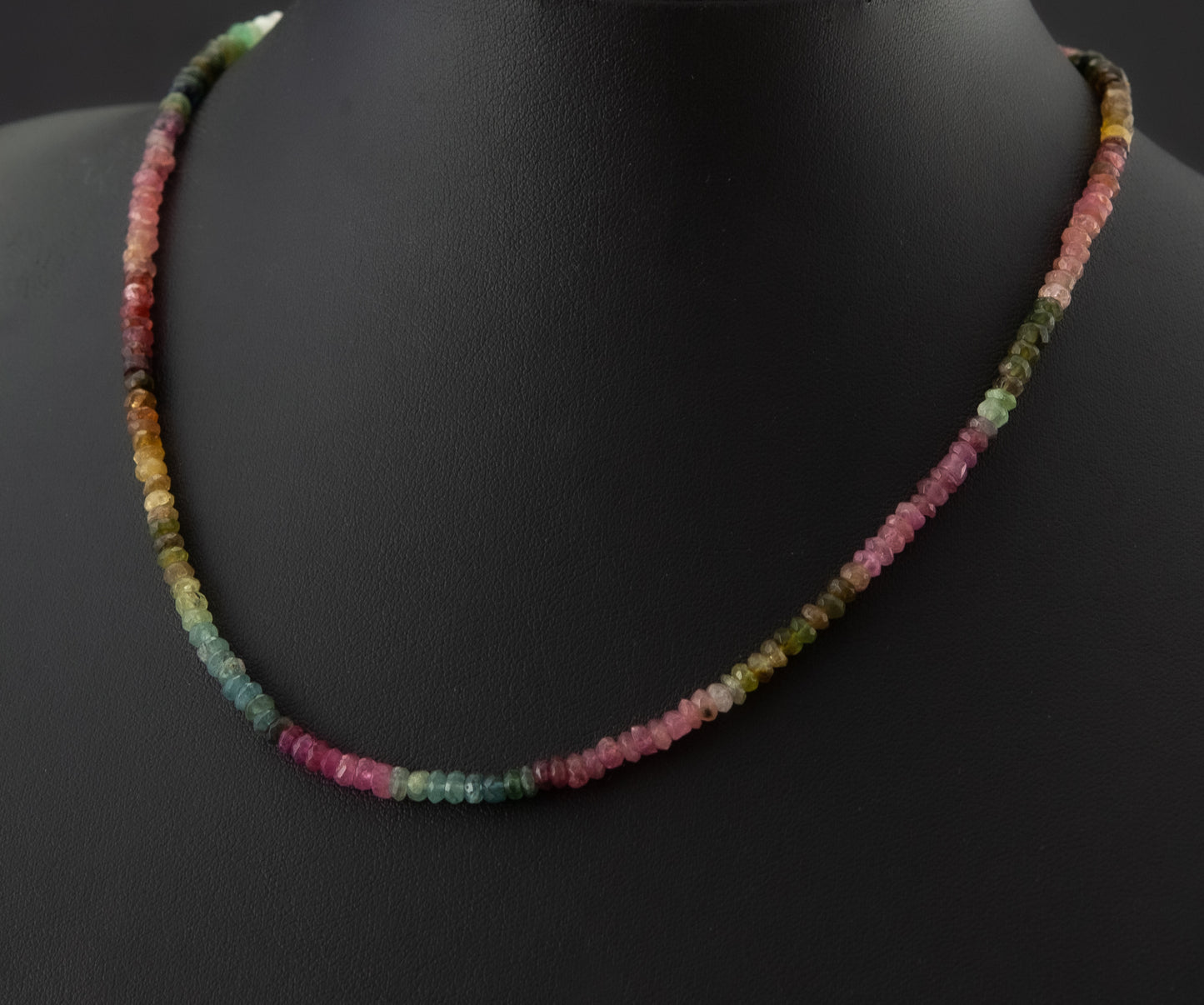 Multicolour Watermelon Tourmaline Gemstone Necklace