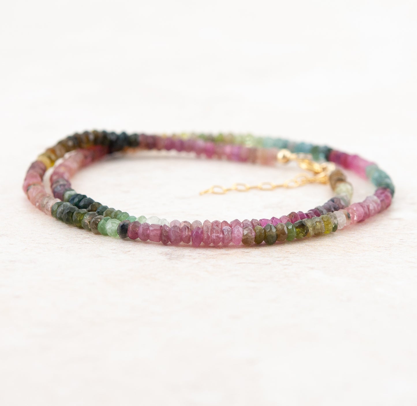 Multicolour Watermelon Tourmaline Gemstone Necklace