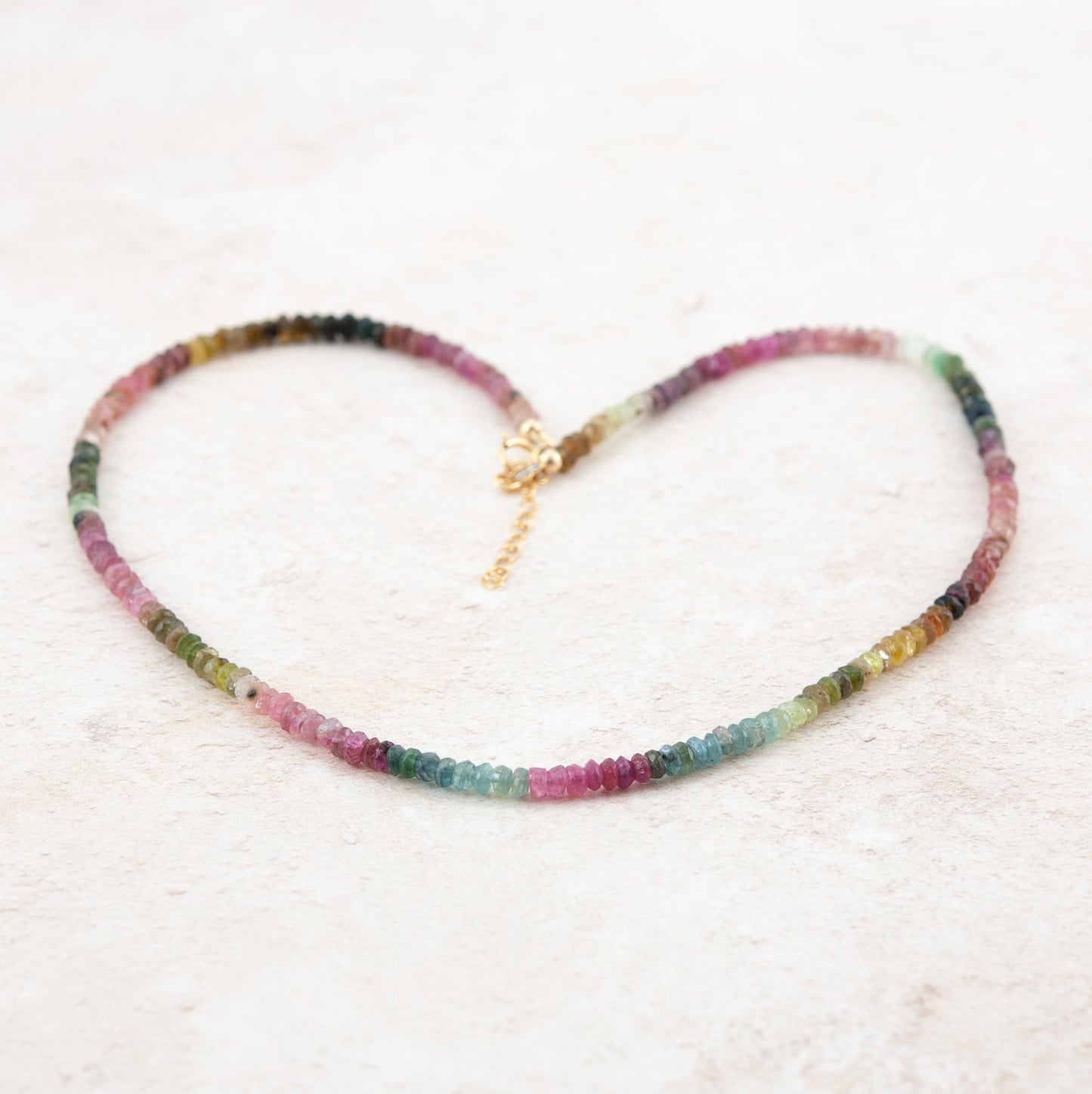 Multicolour Watermelon Tourmaline Gemstone Necklace