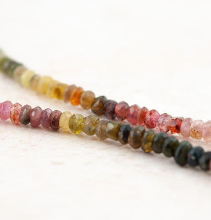 Multicolour Watermelon Tourmaline Gemstone Necklace