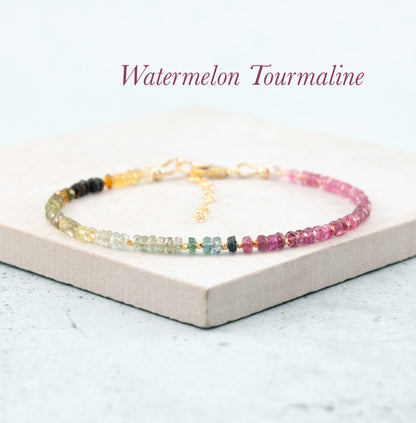 Dainty Tourmaline Gemstone Bracelet