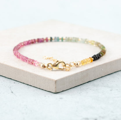 Dainty Tourmaline Gemstone Bracelet