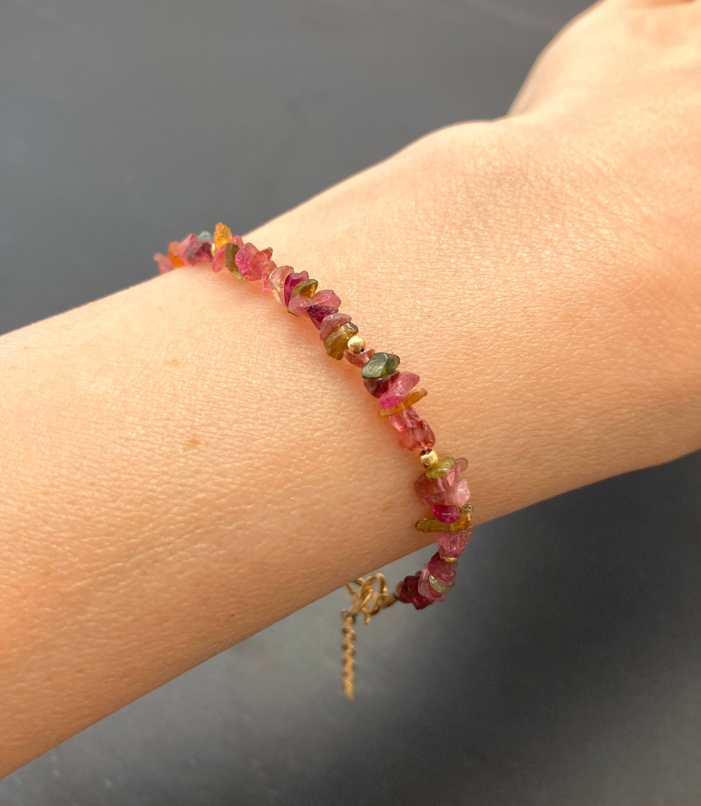 Raw Tourmaline Gemstone Bracelet