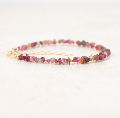 Raw Tourmaline Gemstone Bracelet