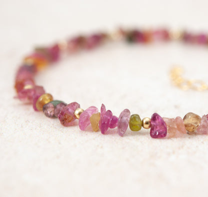 Raw Tourmaline Gemstone Bracelet