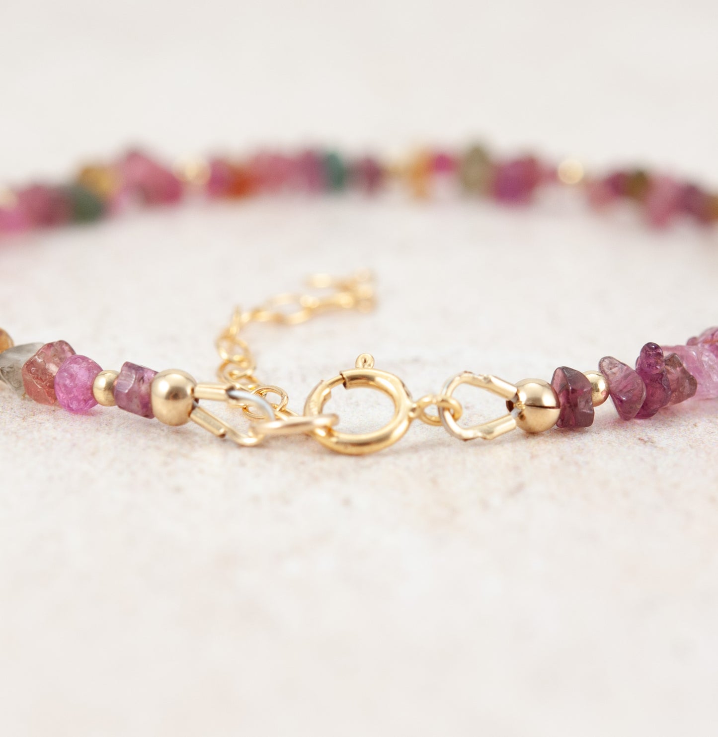 Raw Tourmaline Gemstone Bracelet