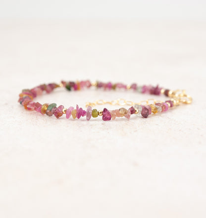 Raw Tourmaline Gemstone Bracelet