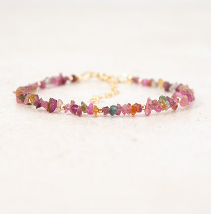 Raw Tourmaline Gemstone Bracelet