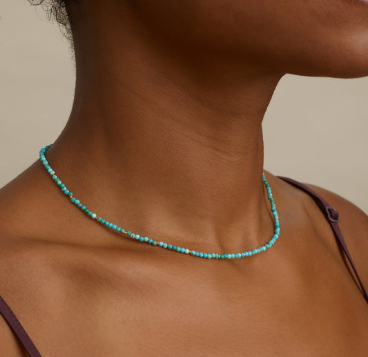 Dainty Turquoise Gemstone Necklace