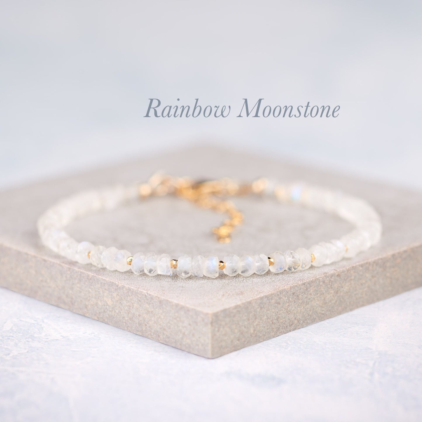 Rainbow Moonstone Gemstone Bracelet