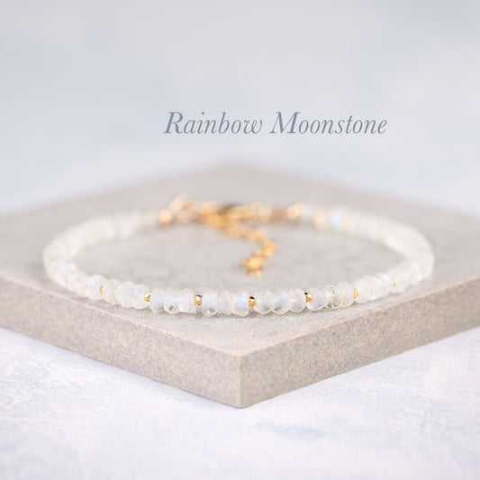 Rainbow Moonstone Gemstone Bracelet