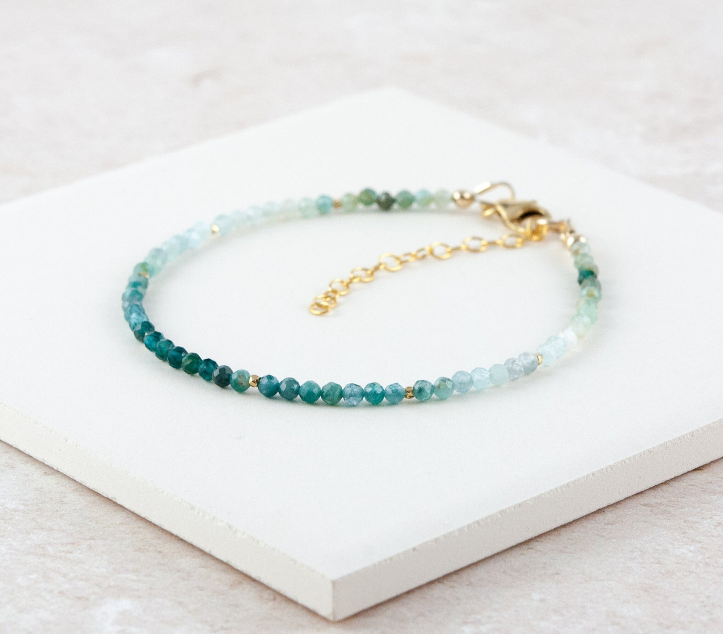 Dainty Grandidierite Gemstone Bracelet