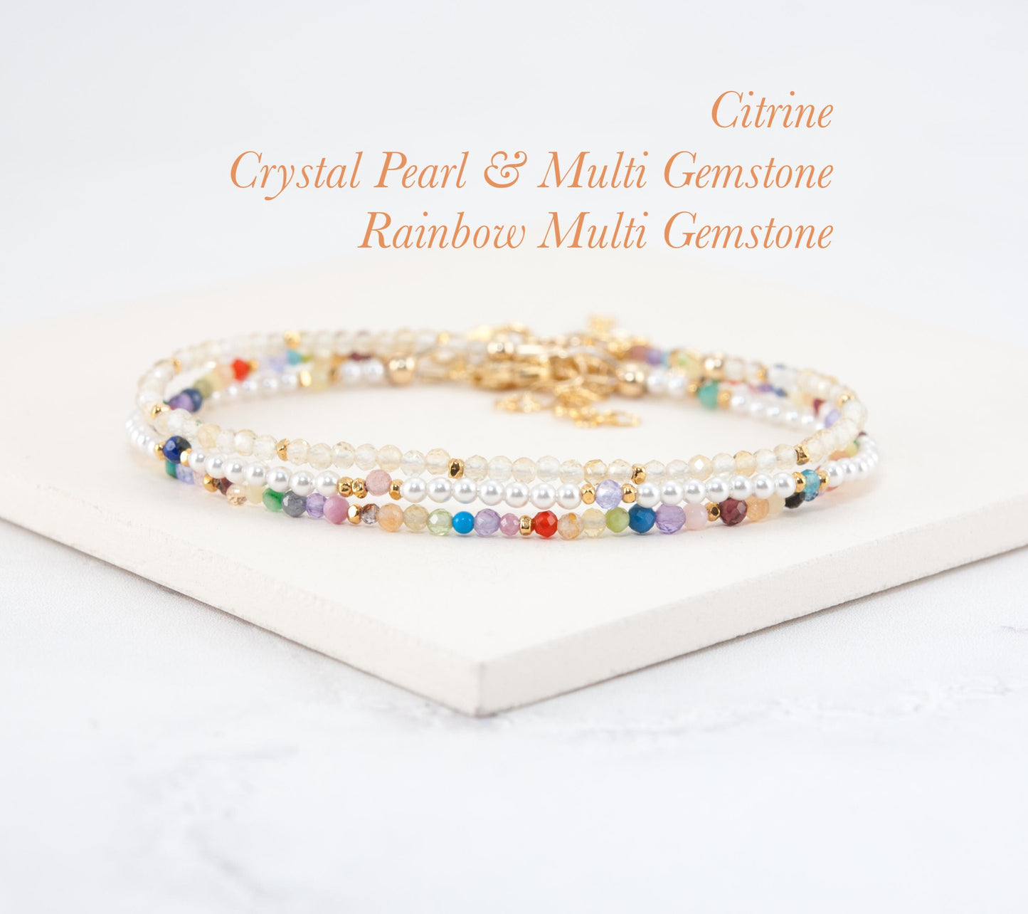 Dainty Citrine Gemstone Bracelet