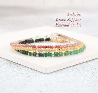 Dainty Golden Sapphire Bracelet