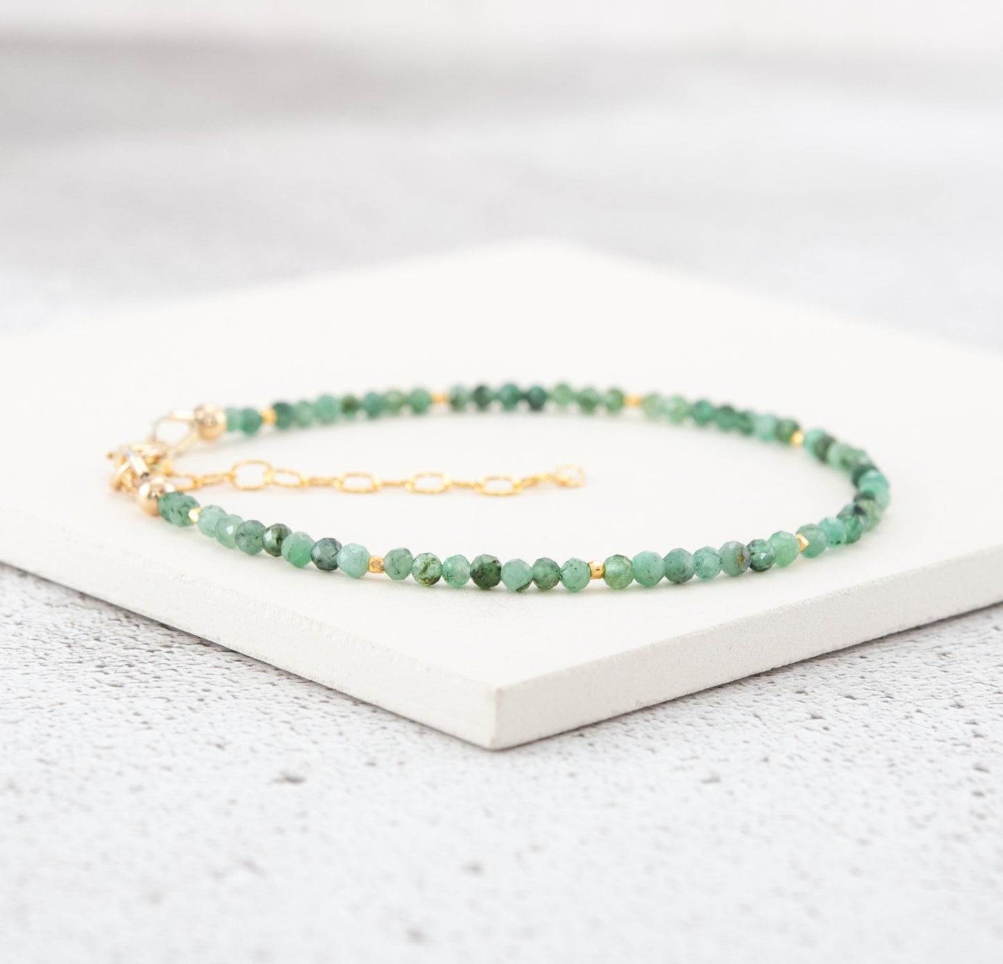 Dainty Emerald Bracelet