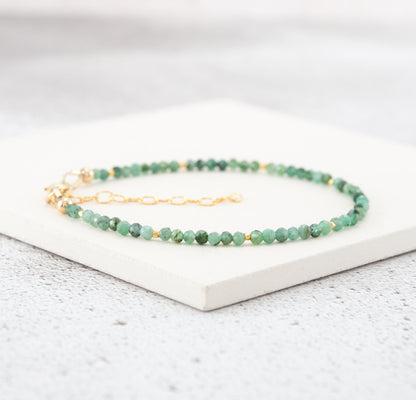 Dainty Emerald Bracelet