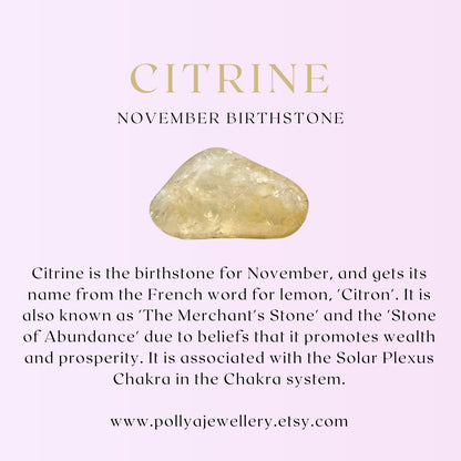 Raw Citrine Gemstone Bracelet