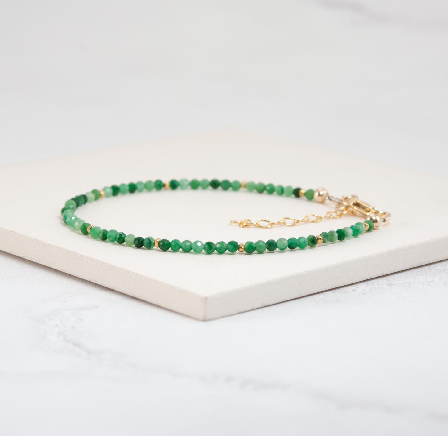 Dainty African Jade Bracelet
