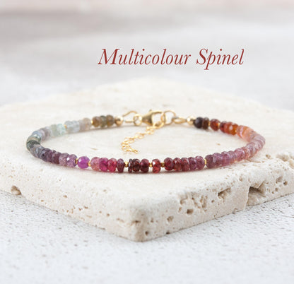 Multicolour Spinel Gemstone Bracelet