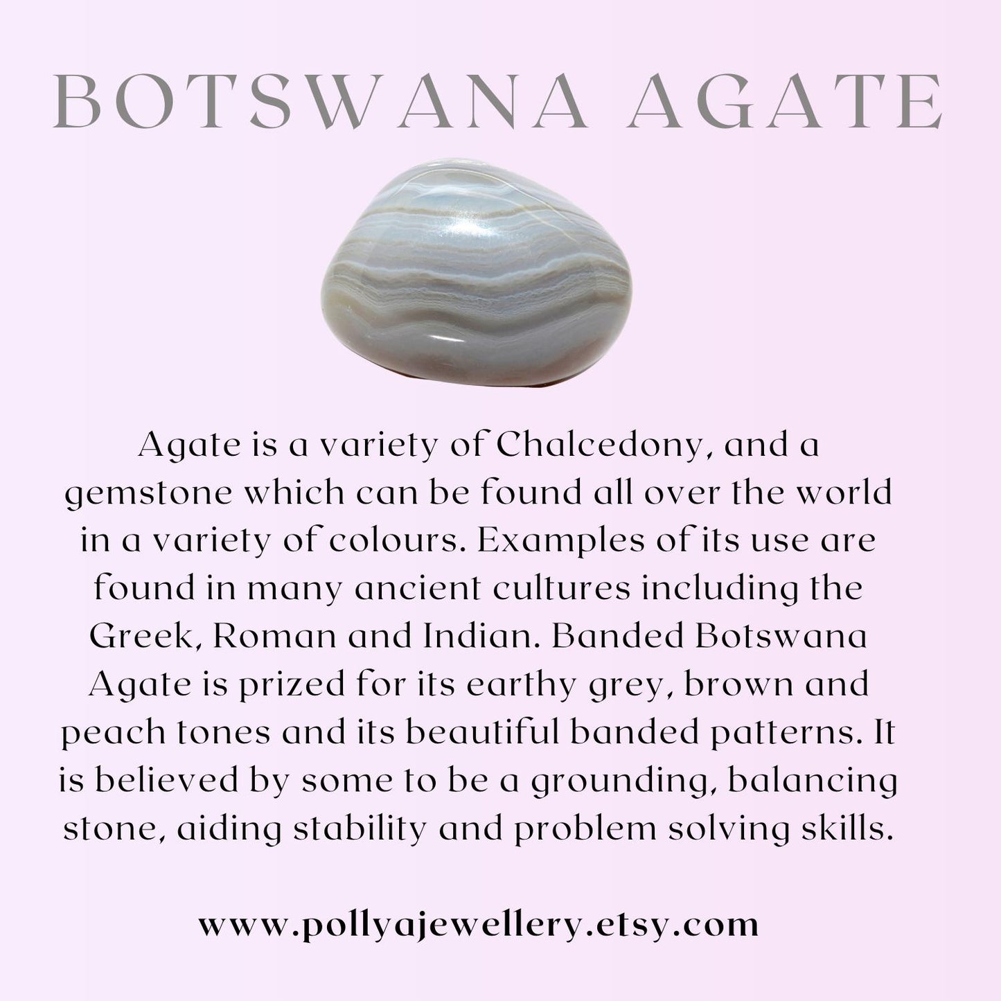 Dainty Botswana Agate Gemstone Bracelet