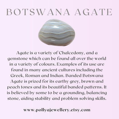 Dainty Botswana Agate Gemstone Bracelet