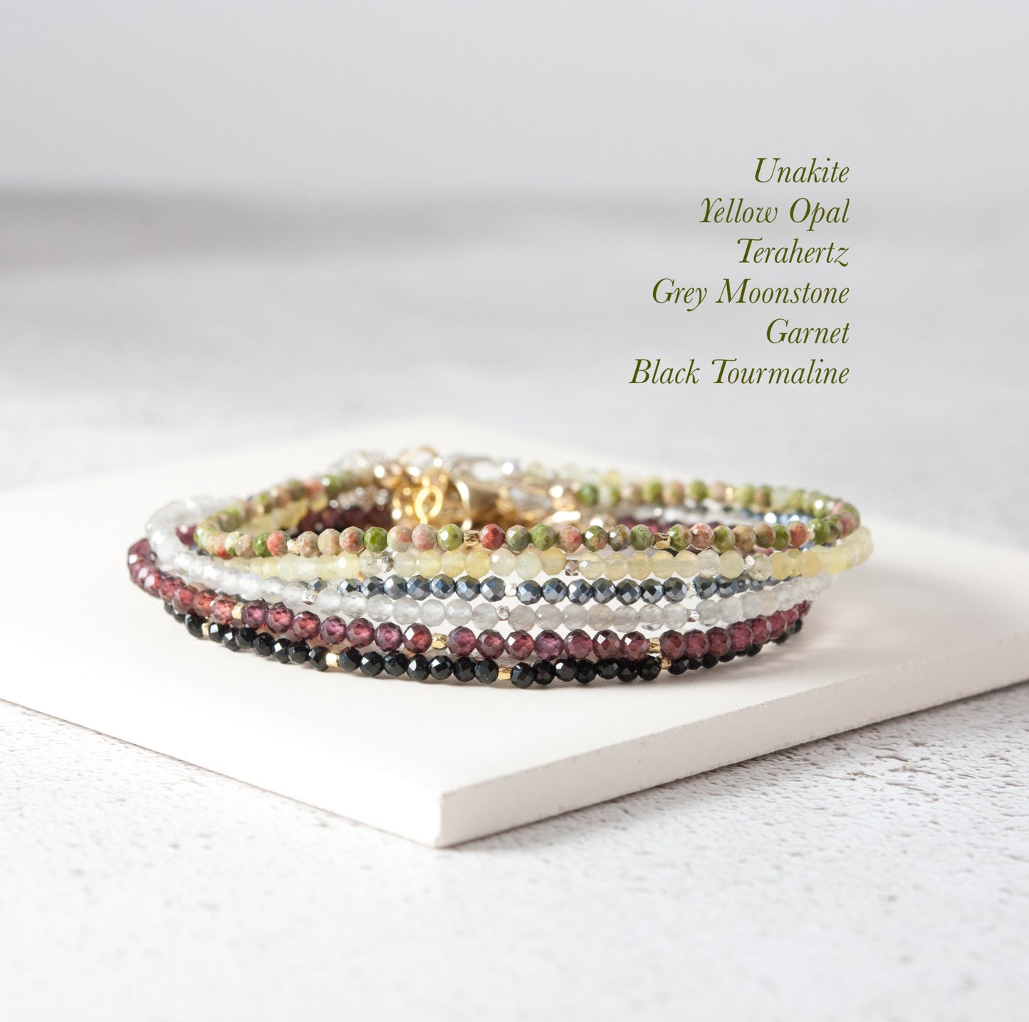 Dainty Grey Moonstone Gemstone Bracelet