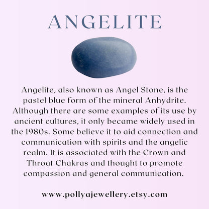 Dainty Angelite Gemstone Bracelet