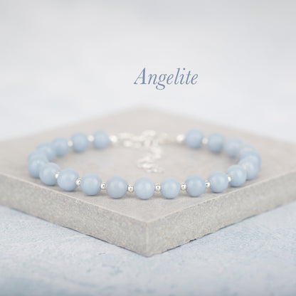 Angelite Gemstone Bracelet