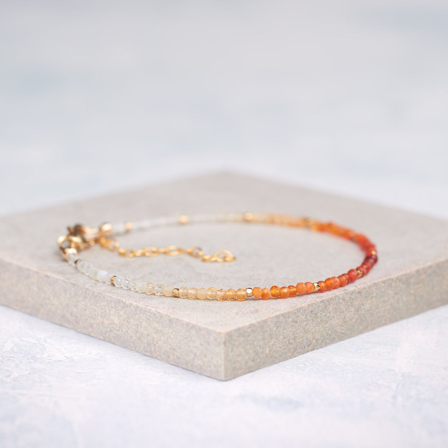 Dainty Mexican Fire Opal Bracelet (AAA Grade)