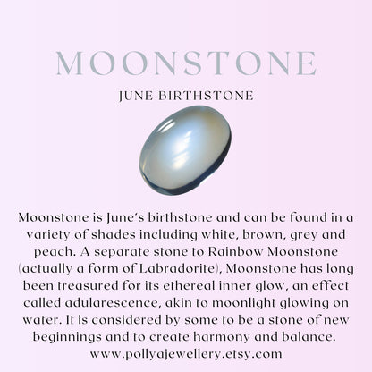 Dainty Grey Moonstone Gemstone Bracelet