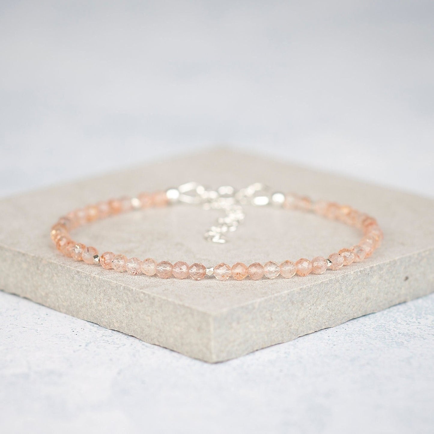 Dainty Sunstone Gemstone Bracelet