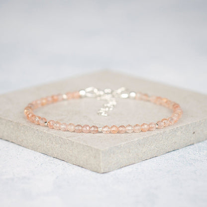 Dainty Sunstone Gemstone Bracelet