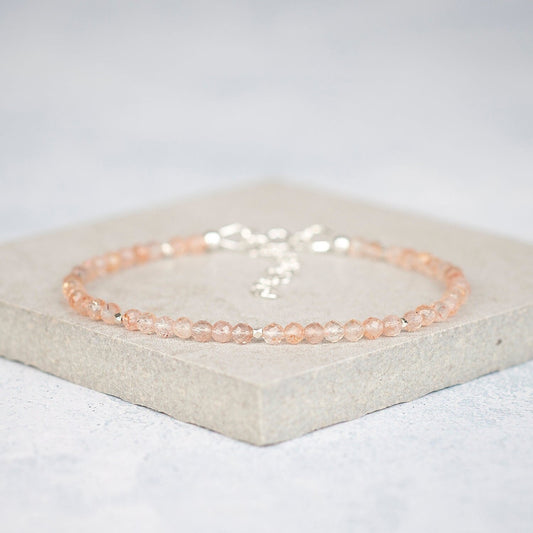 Dainty Sunstone Gemstone Bracelet