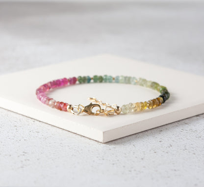 Dainty Tourmaline Gemstone Bracelet