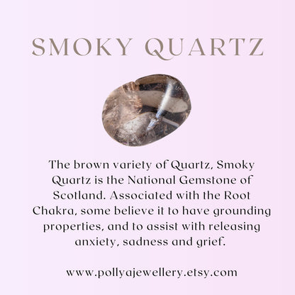 Dainty Smoky Quartz Gemstone Bracelet