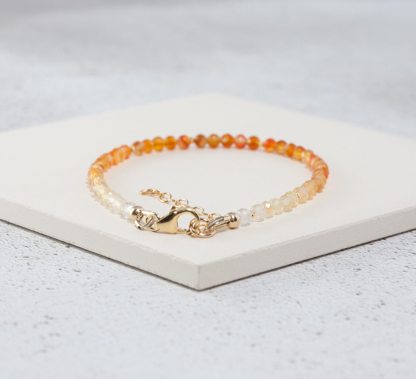 Dainty Ombre / Shaded Carnelian Bracelet